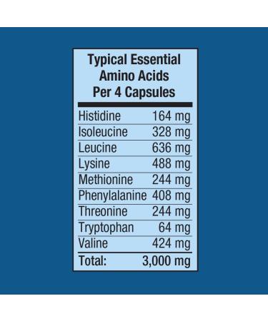 Piping Rock Amino Acid Supplement - BCAA & EAA AminoFit Complex | 180 Non-GMO Capsules | Gluten Free | Fitness Labs - Buy Online on GoSupps.com