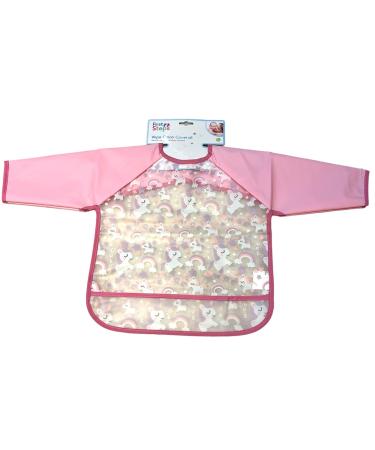 Baby Girl Wipe Clean Coverall to prevent spills messes and to keep clothes clean and protected