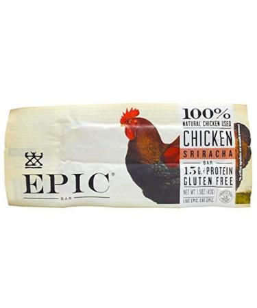 Epic Chicken Sriracha Protein Bars, 1.5 Oz 1.5 Ounce (Pack of 1)