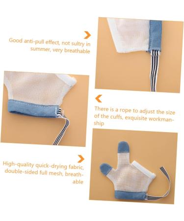 Toddmomy 4 Pairs Anti-Eating Gloves Infant Outdoor Toys Munch Mittens for Babies Silicone Mitts Baby Sucking Thumb Thumb Guard Teething Toys Yarn Gloves Kids Mitt Breathable Gloves Nylon As Shown 1x4pcs 11.5X6.5CMx4pcs - Buy Online on GoSupps.com