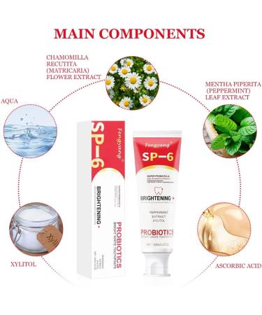 Fengyang Ultra Whitening Toothpaste SP-6 SP-6 Whitening Toothpaste whitening toothpaste toothpaste whitening toothpaste Probiotic Whitening Toothpaste - Buy Online on GoSupps.com