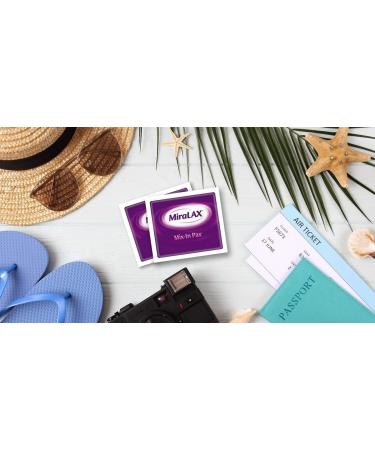 MiraLAX Laxative Powder 10 Count Mix-In Packs for Gentle Constipation Relief with Stirrers - Buy Online on GoSupps.com