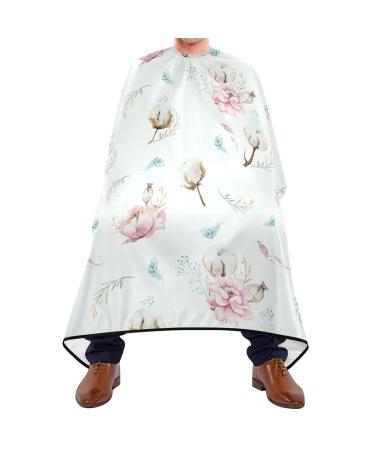 Waterproof Barber Cape -cotton flower pattern2 Cheetah Haircut Bib for Men Unisex Hair Cutting Cape(8rp1a)