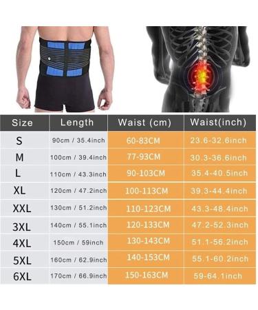 Plus Size Lower Back Brace - S-6XL Lumbar Support Belt for Waist Pain Relief | Unisex Decompression Band for Herniated Disc Sciatica & Scoliosis - Small Blue - Buy Online on GoSupps.com