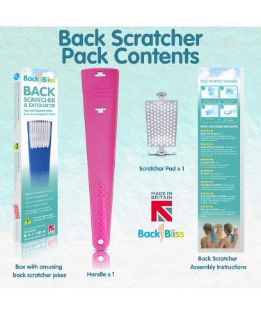 Back Bliss Back Scratcher - Patented Design for Itching Relief Gift Box Included 5 Colors Perfect Gift Idea - Single Pack Rose - Buy Online on GoSupps.com