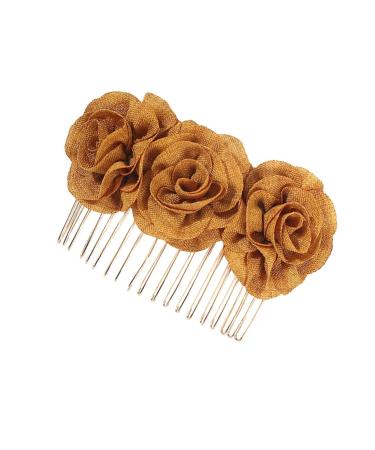 Housoutil Elegant Hair Clips Wedding Hair Clips Exquisite Hair Clip Beach Hair Clip Hair Pin Hair Barrettes Clips for Hair Metal Hair Clips Bridal Barrette Cloth Flower Hairpin Set