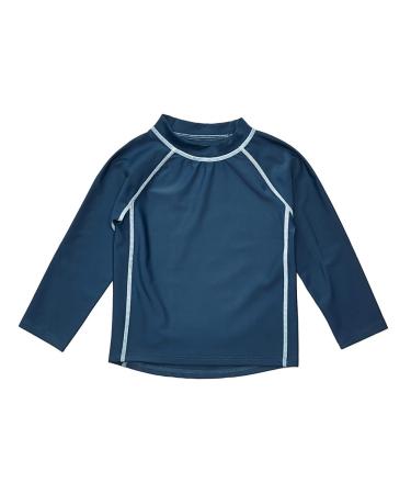 Leveret Long Sleeve Baby Boys Girls Rash Guard Sun Protected UPF + 50 Kids & Toddler Swim Shirt (12 Months-5 Toddler) 4 Years Navy