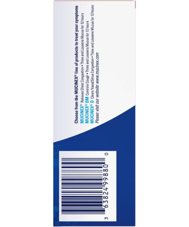 Mucinex 12 Hour Maximum Strength 1200 mg Guaifenesin Extended-Release Tablets for Excess Mucus Relief Expectorant Aids Excess Mucus Removal Chest Congestion Relief for Adults 48 Tablets New - Buy Online on GoSupps.com