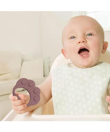 VESONE Dunkelpink Silicone Bite Rings for Babies & Toddlers - Food-Safe Sensory Toys Paw-Shaped Teething Tools - Buy Online on GoSupps.com