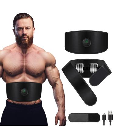 JoJoMooN EMS Muscle Stimulator,Ab Machine,Abdominal Toning Belt Workout Portable Ab Stimulator Home Office Fitness Workout Equipment for Abdomen