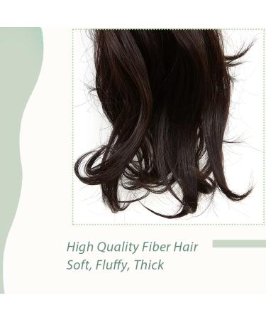 Buy Sego 45cm Ponytail Hair Extension - Voluminous Wavy Dark Brown Clip-In Braid - 140g Synthetic Hair - Buy Online on GoSupps.com