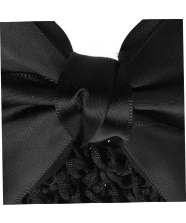 Women Hair Clip Hair Bun Cover Barrettes Net Snood Hairnet LaceBow-Knot Decor Hair Clip Hairnet (Black) - Buy Online on GoSupps.com