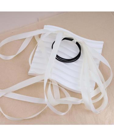 Inilbran Vintage Silk Satin Bow Hair Rope Scrunchies Satin Silk Bow Hair Ties Long Satin Ribbon Elastic Hair Tie Ropes French Bowknot Bands Rope Ponytail Holder Hair Accessories for Women and Girls White - Buy Online on GoSupps.com