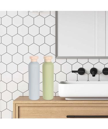 2PC Refillable Crushed Travel Bottles - Portable Shampoo & Lotion Containers with Hinged Lid - Safe 260ml Green & Blue - Buy Online on GoSupps.com