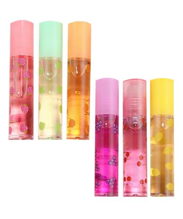 6 STK lip balm from fruits of transparent lip protection Moisturizing ice lipstick tearstock lip pomade fruity lip oil lip balm colorless lip gloss
