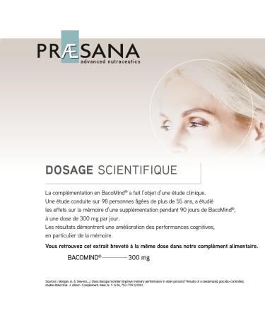 PRAESANA - Memory - Supports Cognitive Performance - Dietary Supplement - 3 Tablets/day - 30 Day Program - Made in France - Buy Online on GoSupps.com