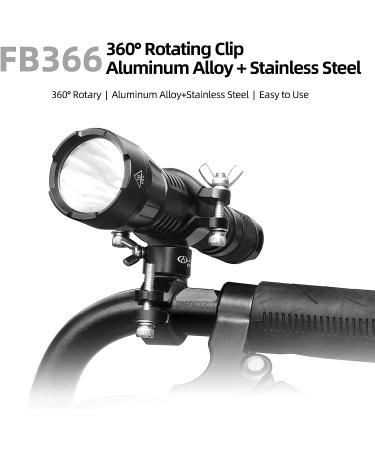 LIGHTFE Bicycle Light Mount Bracket | Aluminum Alloy | Adjustable Fork Special | 360 Rotation | FB366 - Buy Online on GoSupps.com