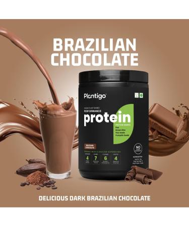 Planti go Clean Plant Protein Powder | No Preservatives No Banned Substances |Super Protein Blend- Pea Brown Rice Flax Pumpkin 21SuperFoods Vegan Protein For Men Women (Brazilian Chocolate - 1 Kg) - Buy Online on GoSupps.com