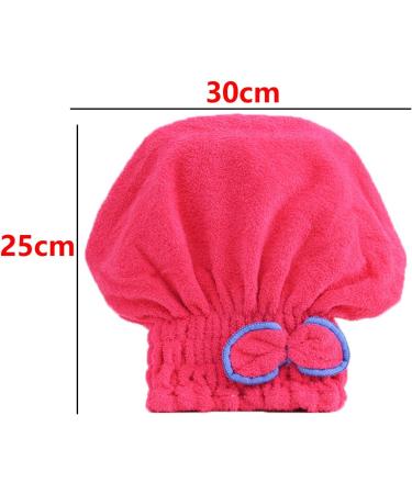 3-Pack Microfiber Hair Drying Cap Towels - Super Absorbent Hair Turban Wrap for Girls and Women - Fast Drying Shower Cap (Red Pink Yellow) - Buy Online on GoSupps.com
