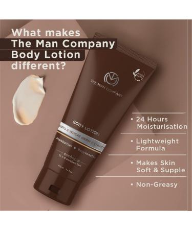 Buy The Man Company Body Lotion for Very Dry Skin - 24 Hours Moisturizing with Shea Butter & Oats Quick Absorption Travel Friendly (100 ml - Buy Online on GoSupps.com