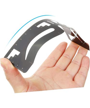 NOLITOY 6 pcs Women Tool Makeup Brow Steel Ruler Stencil Stencils Template Shaping for Eyebrow Supplies 17x4.8cmx3pcs Blackx3pcs - Buy Online on GoSupps.com