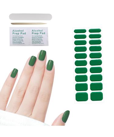 Semi Cured Gel Nail Strips 31 PCS Gel Nail Polish Stickers Wraps Adhesive Gel Nail Stickers with Nail File Stick and Sealing Strip(L)