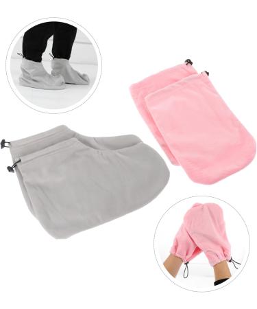 FRCOLOR 2 Sets Gloves Wax Foot Cover Wax Bath Hand Mitts Paraffin Bath Mitts Round Playing Baby Mat Foot Spa Cover Heat Tool Spa Hand Bag Pink Fabric Feet Insulation Cover - Buy Online on GoSupps.com