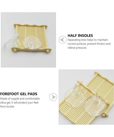 5 Pairs Clip Pad Half Sole Insoles - Reusable Gel Cushions Adhesive & Washable Forefoot Pads for Ultimate Comfort - Transparent Design - Buy Online on GoSupps.com