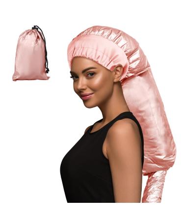 Hooded Hair Dryer MSDADA Adjustable Hair Steamer Portable Hair Dryer Hooded Hair Dryer Net Hood for Women Long Curly Hair Pink