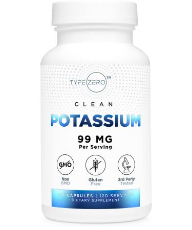 Type Zero Potassium Citrate 99mg 120 Capsules - Gluten Free Non-GMO