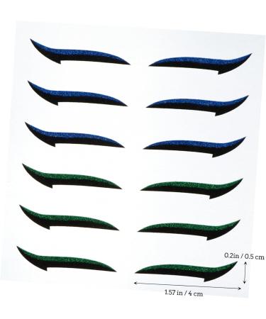 FRCOLOR 36 Pairs Glitter Eyeliner Eye Skin Sticker Double Eyelid Strips Eye Makeup Stickers Tool Miss Flash - Buy Online on GoSupps.com