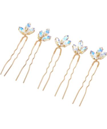Rhinestone Hair Clips Widely Used Flower Style Rhinestone Hair Piece 5 Pieces for Wedding - Buy Online on GoSupps.com