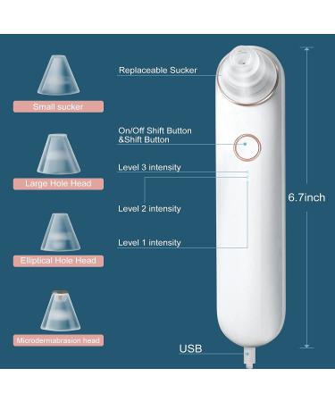 AMZGIRL Blackhead Remover Vacuum Pore Cleaner with Camera - 3 Adjustable Suction Power, 5 Probes, USB Rechargeable - Beauty Device for Clear Skin - Buy Online on GoSupps.com