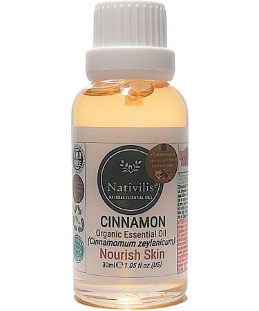 Nativilis Cinnamon Organic Essential Oil 30 ml (Cinnamomum zeylanicum) - Antibacterial antifungal and antioxidant - Copaiba Properties - Buy Online on GoSupps.com