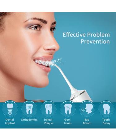 5-Star Cordless Water Flosser - USB Rechargeable Electric Oral Irrigator | 4 Modes for Professional Dental Care | Portable Teeth Flosser - Ideal for Travel - Buy Online on GoSupps.com
