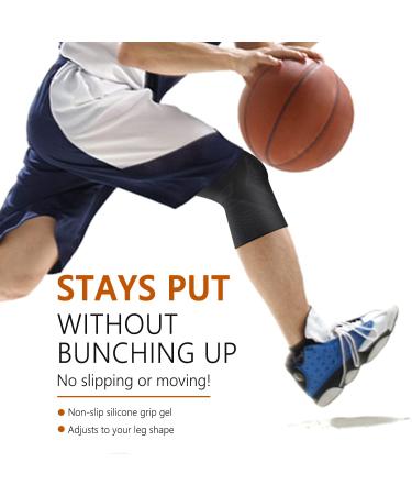 Copper Knee Braces (2 Pack) - Compression Sleeve Support for Men and Women - Meniscus Tear, ACL, Arthritis - Joint Pain Relief - Large Black - Buy Online on GoSupps.com