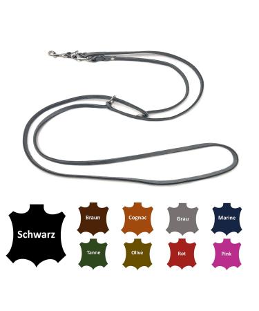 Dog liner Small dogs / large dogs 2m / 2.40m / 2.80m / 3.50m / 5m Double linen adjustable (2.40m x 8mm gray) 2.40m x 8mm gray