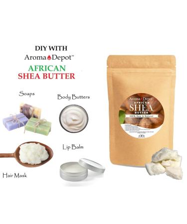 Raw African Shea Butter 16 oz - 100% Pure Unrefined - Grade A Moisturizer for Body Hair & Face - Ideal for Dry Cracked Skin - Buy Online on GoSupps.com