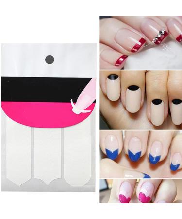1Sheet French Nail Stickers Manicure Nail Art Stencils 3-in-1 Guide Stickers Self-adhesive Sticker Tips For Manicure DIY Nail Art Tools Nail stick - Buy Online on GoSupps.com