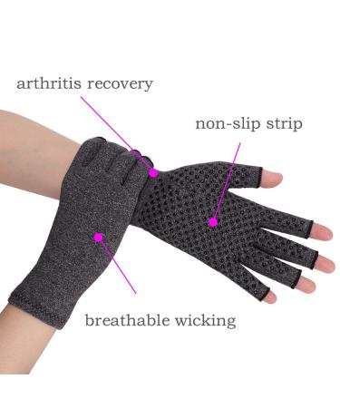 ITODA Compression Arthritis Gloves - Open Finger Support for Rheumatoid & Osteoarthritis Muscle Tension Relief Dot Rubber Grips for Typing & Driving - Buy Online on GoSupps.com