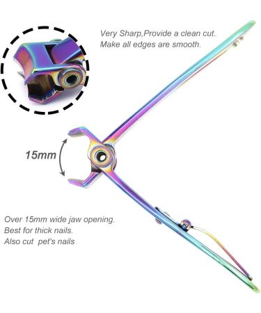 SZQHT Ultra Wide Jaw Opening Nail Clippers Set - For Thick Nails, Ingrown Toenails - Manicure and Pedicure Cutter for Men and Women (Gray) - Buy Online on GoSupps.com