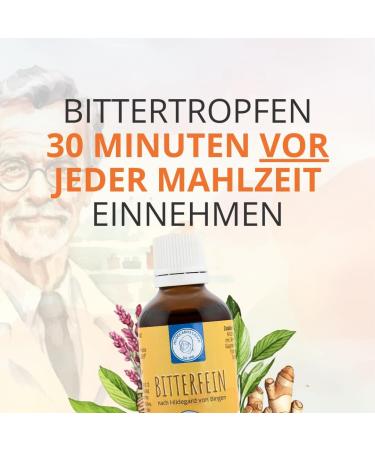 Bitterfein Herbal Bites | Hildegard von Bingen | 17 Plant Concentrate | 50ml for 30 Days | Pre-Meal Digestive Support - Buy Online on GoSupps.com