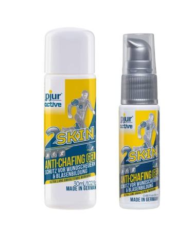 Pjuractive 2Skin - anti -chaffing gel - never more bladder plasters & wound shear - invisible & waterproof skin protection (advantage pack: 30ml + 20ml) 2 -part set