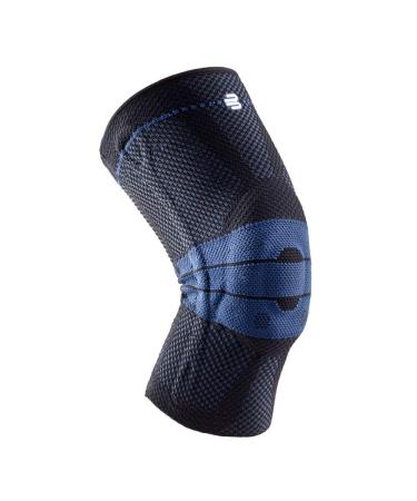 Bauerfeind Kniebandage Genutrain Unisex with silicone edge to relieve stabilize and activation after injury surgery or in chronic such as gonarthrosis (joint wear) or arthritis black size: 5 with silicone edge
