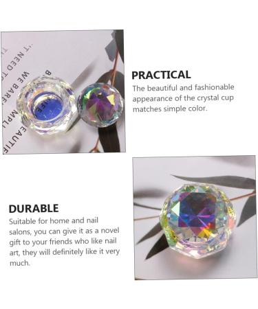 FRCOLOR Crystal Glass Slico Cosmetic Money Cabinet Key Safe Safety Weible Nail Cup Crystal Nail Styling Tool Nail Dappen Bowl Nail Bowl Care Tool Pen Holder Women - Buy Online on GoSupps.com