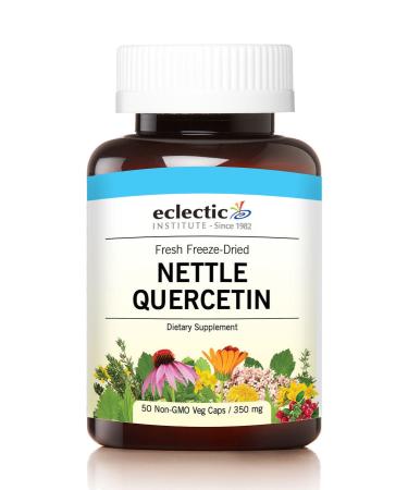 ECLECTIC INSTITUTE Raw Fresh Freeze-Dried Non-GMO Nettles - Quercetin | 50 CT (350 mg) Blue 50 Count (Pack of 1)