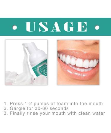 2Pcs Awzlove Teeth Total Care Mouthwash & Whitening Foam - Refreshing Deep Clean & Brightening Breath - Buy Online on GoSupps.com