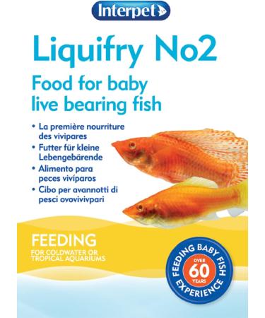 Interpet Liquifry No. 2 - Safe Nutrition for Baby Live Bearing Fish Fry Food Particles Suspended in Liquid White 25 ml (Pack of 1) 25 ml (Pack of 1) Live Bearers - Buy Online on GoSupps.com