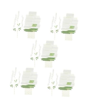 Zerodeko 60 Pcs Simulated Violet Faux Hanging Flower House Plants Artificial Outdoor Flowers Artificial Wisteria Rattan Decor Hanging Wall Flower Pendant Plastic Indoor Accessories White