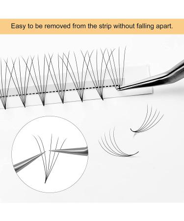 QUEWEL Short Stem Middle Part Pre Fanned Volume Lash Extensions | 5D-0.07D | C/D Curl | 12-15mm Length | Long-Lasting and Lightweight - Buy Online on GoSupps.com